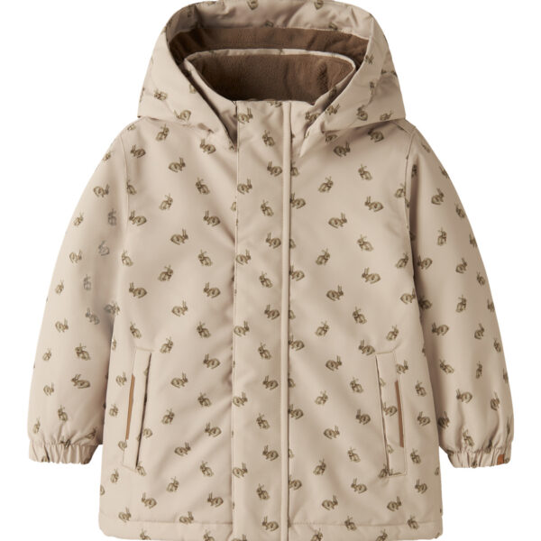 LIL ATELIER Vinterjakke SNOW10 Oxford Tan Rabbit