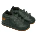 Læder Slipper Dino - Darkesst sprouse - 0-6 MDR.