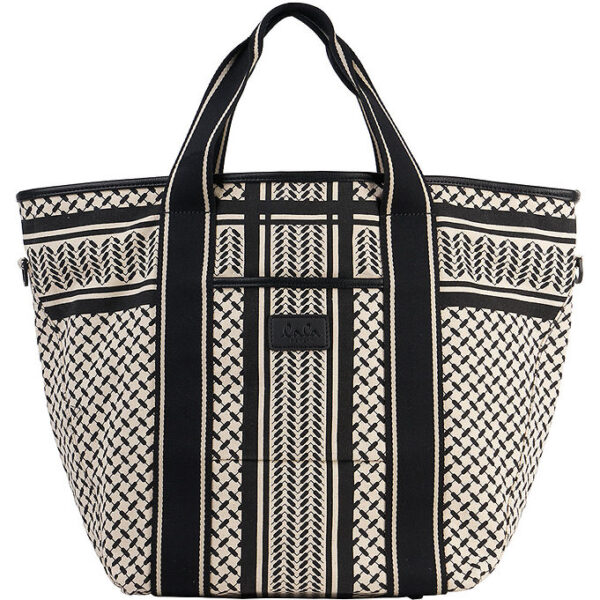 Lala Berlin Shopper - East West - Heritage Stripe Black