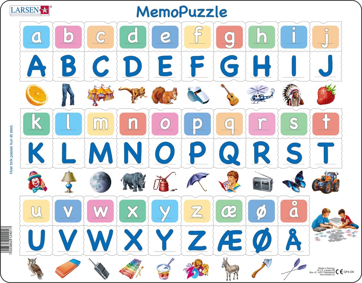 Larsen | Memo Puslespil - Alfabetet