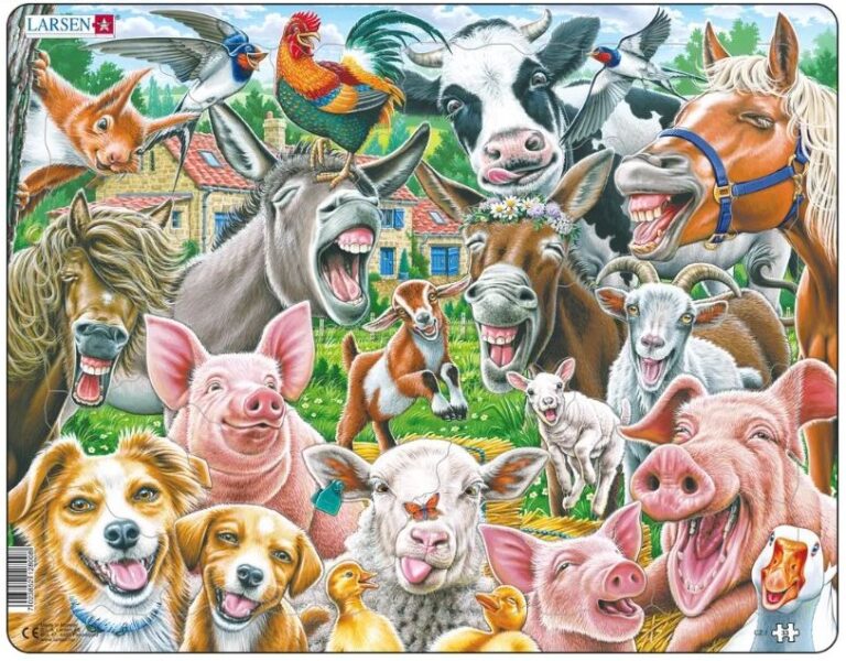 Larsen puslespil - Bondegårds-selfie, 33 brikker