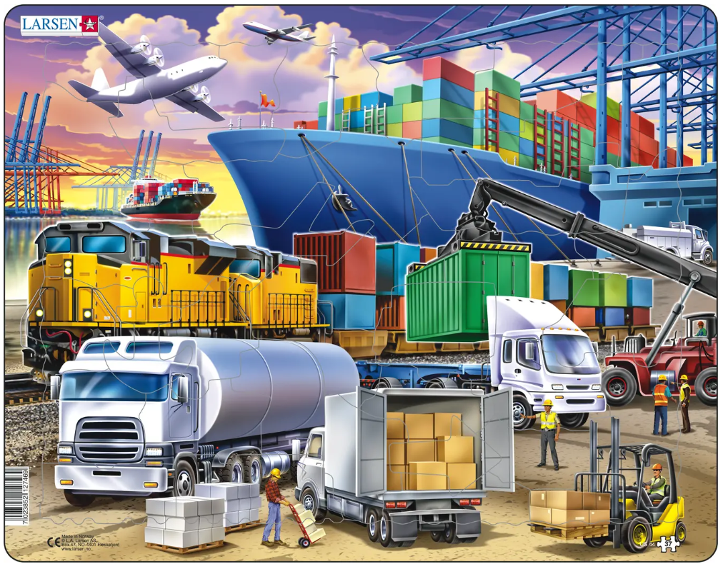 Larsen puslespil - Containerhavn, 37 brikker