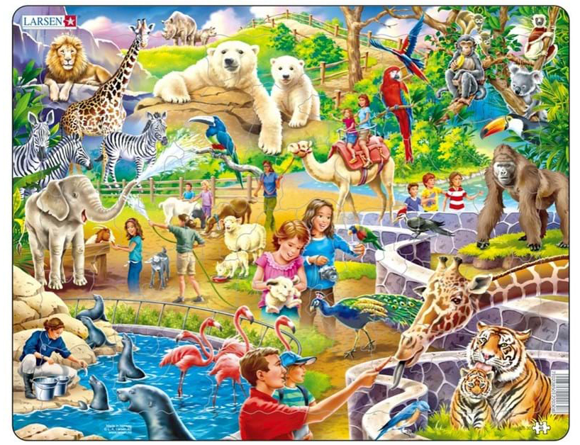 Larsen puslespil - Zoo, 48 brikker