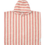 Liewood Badeponcho - Terry - Coral blush/Creme de la creme strip