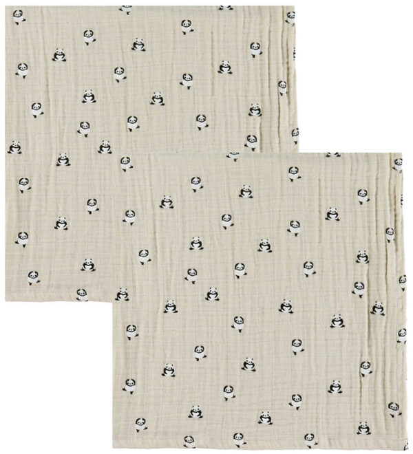 Liewood Stofbleer - Musselin - 2-pak - Lewis - Mini Panda/Sandy