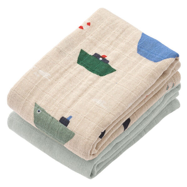 Liewood Stofbleer - Musselin - 2-pak - Lewis - Sailing/Dove Blue