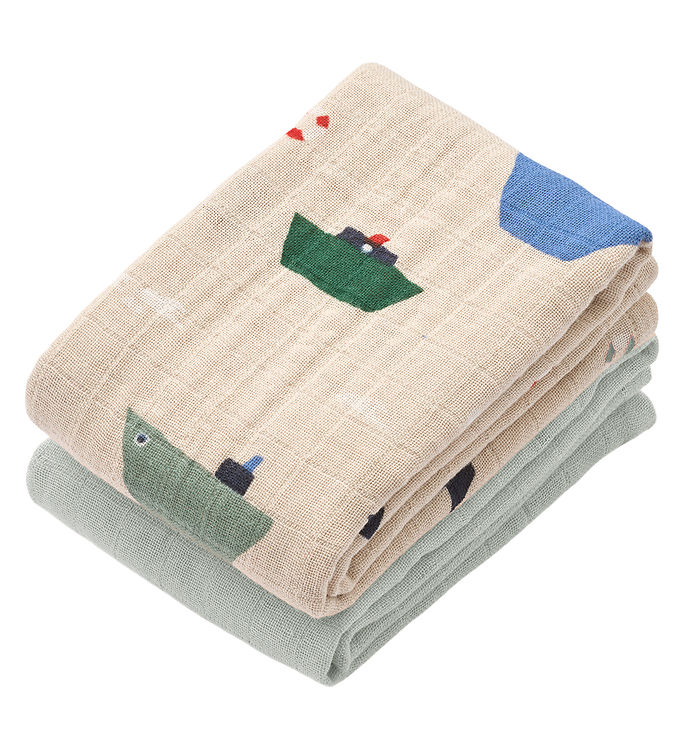 Liewood Stofbleer - Musselin - 2-pak - Lewis - Sailing/Dove Blue