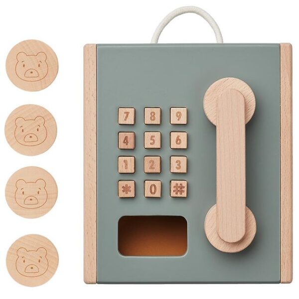 Liewood Trælegetøj - Telefon - Rufus - Faune Green/Golden Carame