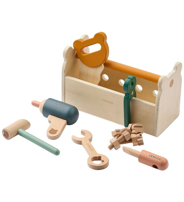 Liewood Trælegetøj - Værktøjskasse - Luigi - Green Garden Multi Liewood Trælegetøj - Værktøjskasse - Luigi - Green Garden Multi