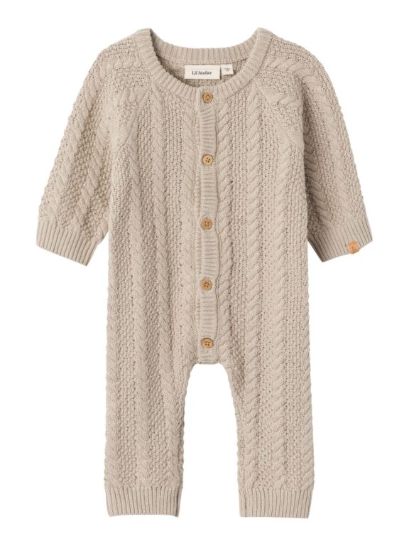 Lil Atelier Daimo Strik Baby Dragt - Pure Cashmere - 56 cm