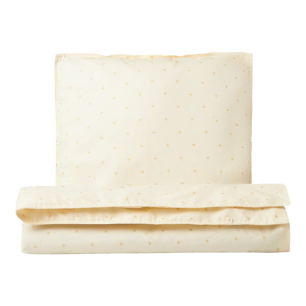 Lil Atelier Fargo Baby Sengetøj Hjerter - Turtledove