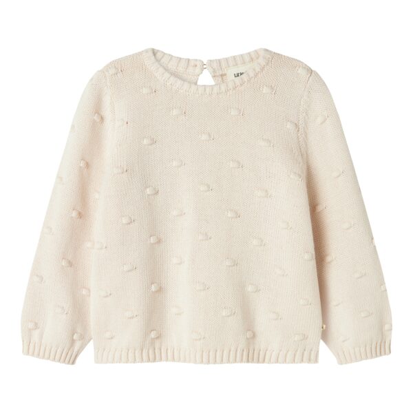 Lil Atelier Gable Loose Knit - Pastel Parchment - 92 cm