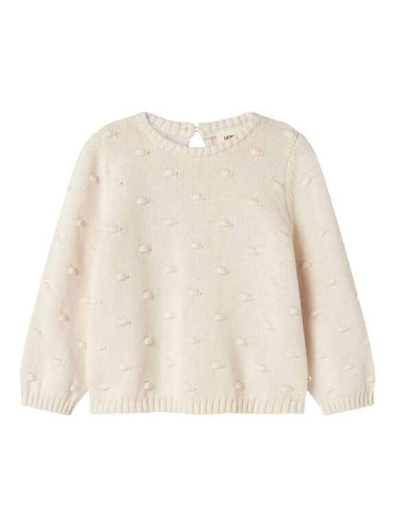 Lil Atelier Gable Loose Knit - Pastel Parchment - 92 cm