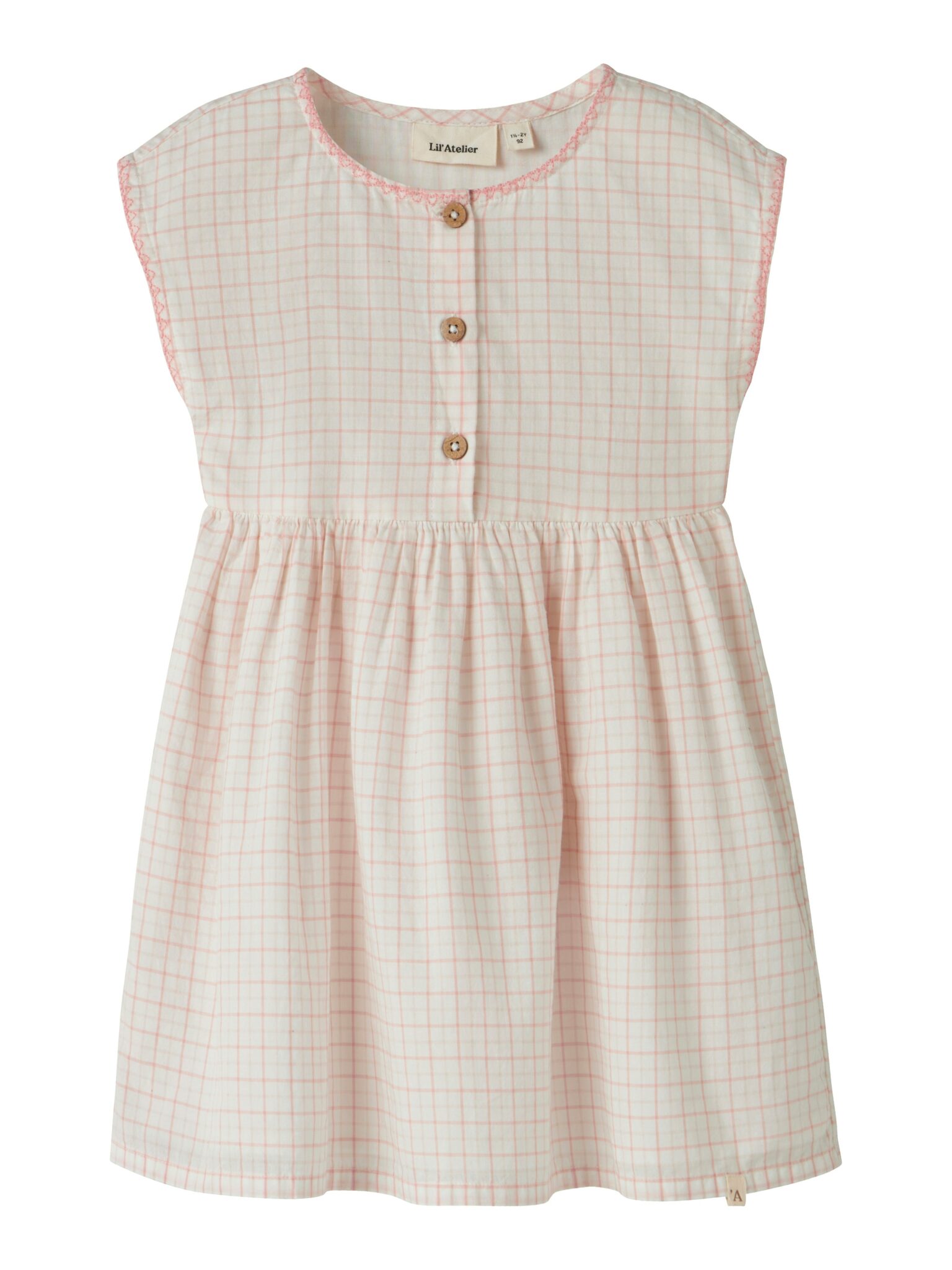 Lil Atelier Hedda Dress - Coconut Milk/Rose Tan - 92 cm Lil Atelier Hedda Dress - Coconut Milk/Rose Tan - 92 cm