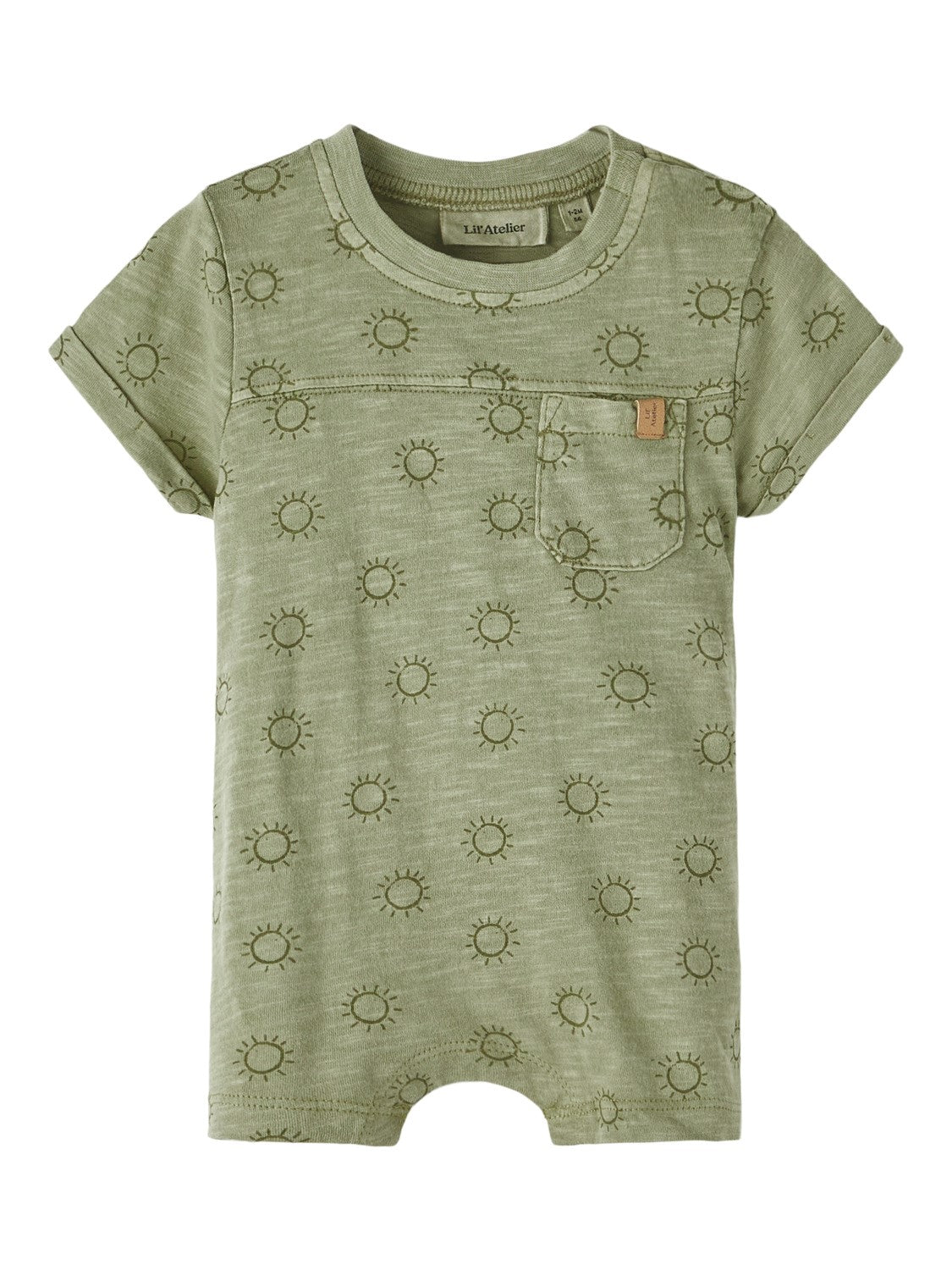 Lil Atelier Hektor SS Loose Suit - Sage - 56 cm