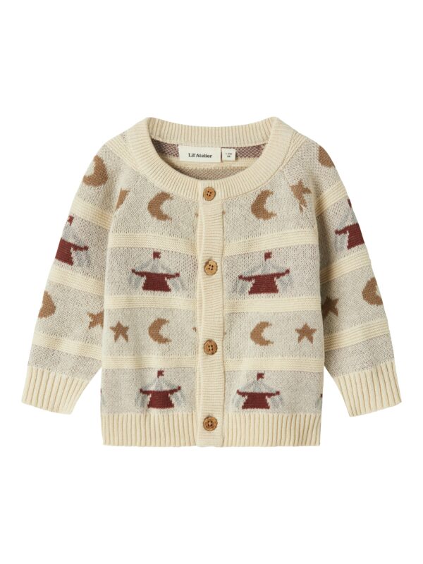 Lil Atelier Lamai Knit Cardigan - Turtledove - 56 cm Lil Atelier Lamai Knit Cardigan - Turtledove - 56 cm