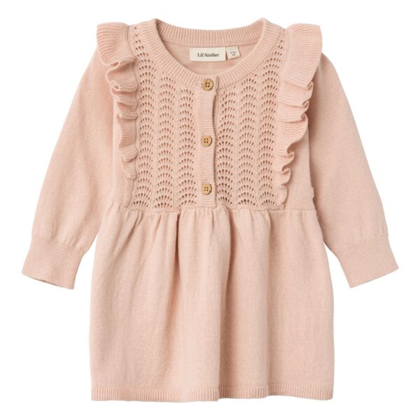 Lil Atelier Lara Knit Dress - Rose Dust - 56 cm