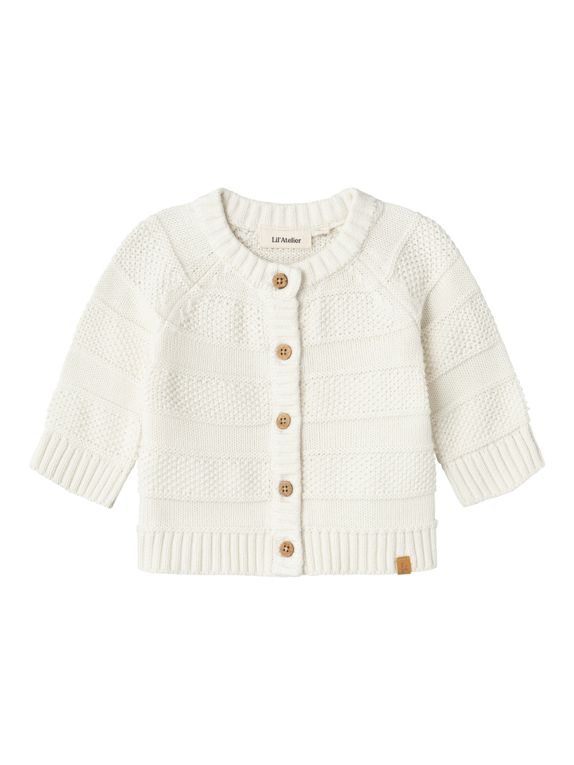 Lil Atelier Larson Knit Cardigan - Coconut Milk - 56 cm