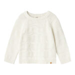 Lil Atelier Larson Knit - Coconut Milk - 92 cm