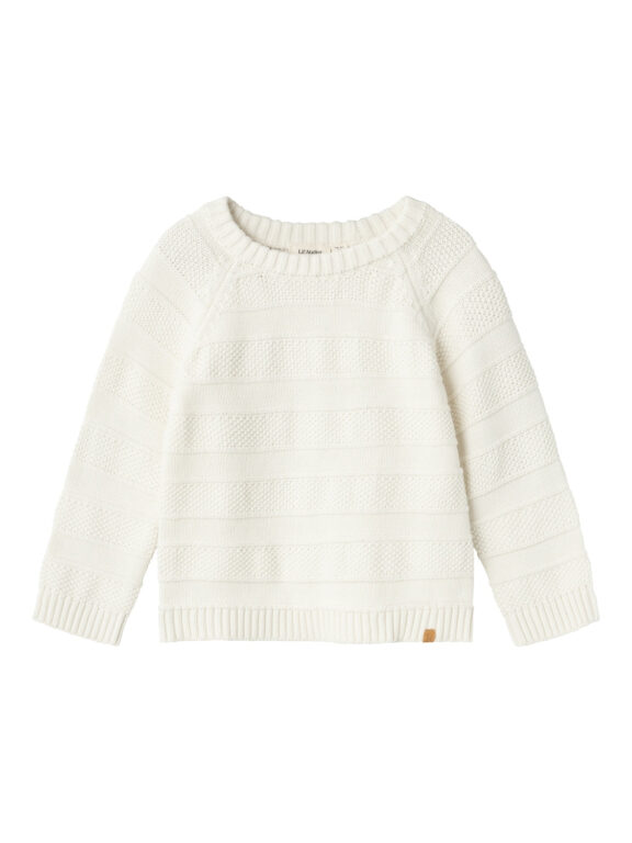 Lil Atelier Larson Knit - Coconut Milk - 92 cm