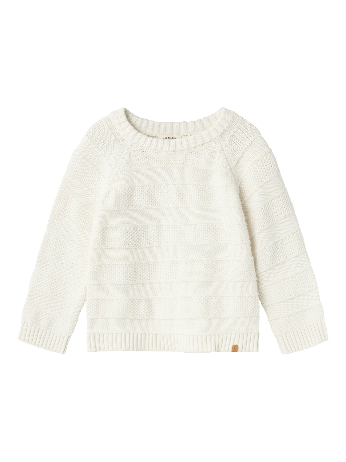 Lil Atelier Larson Knit - Coconut Milk - 92 cm