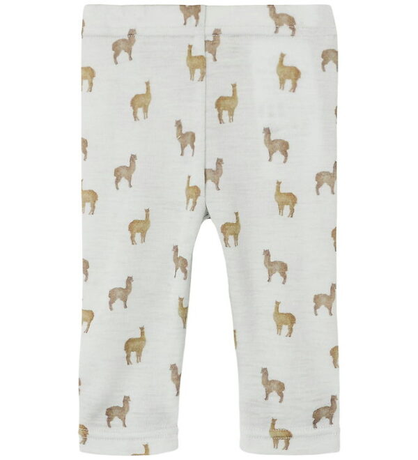 Lil Atelier Leggings - Uld - NbmNoel - Gray Dawn/Lama