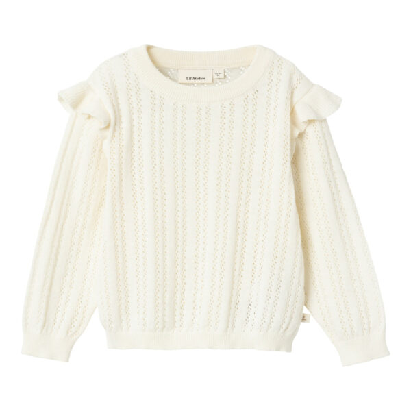 Lil Atelier Nina Kam Knit - Coconut Milk - 92 cm