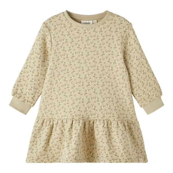 Lil Atelier Selma Loose Dress - Moss Gray - 92 cm