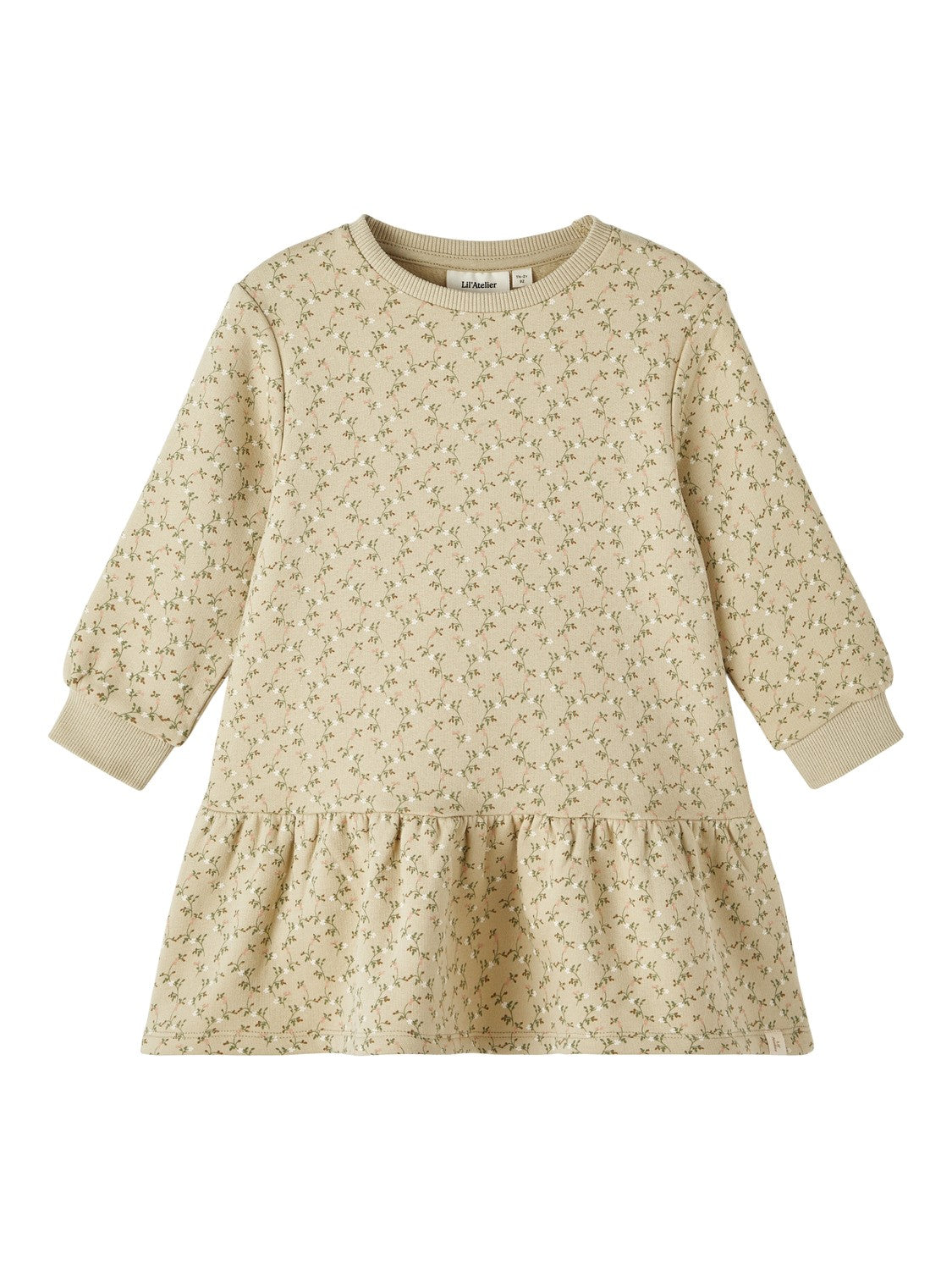 Lil Atelier Selma Loose Dress - Moss Gray - 92 cm