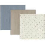 Lil' Atelier Stofbleer - 3-pak - NbnIsleys - Coconut Milk/Oxford