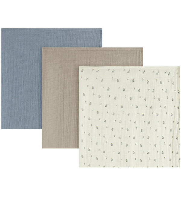 Lil' Atelier Stofbleer - 3-pak - NbnIsleys - Coconut Milk/Oxford