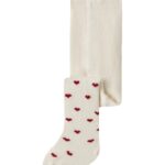 Lil Atelier Strømpebukser - NBFREBA - Turtledove Red Hearts