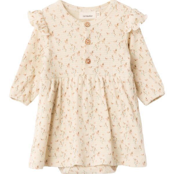 Lil Atelier Thida Body Kjole - Fog - 56 cm
