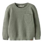 Lil Atelier Thunder LS Knit - Seagrass - 92 cm