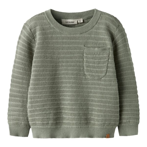 Lil Atelier Thunder LS Knit - Seagrass - 92 cm Lil Atelier Thunder LS Knit - Seagrass - 92 cm