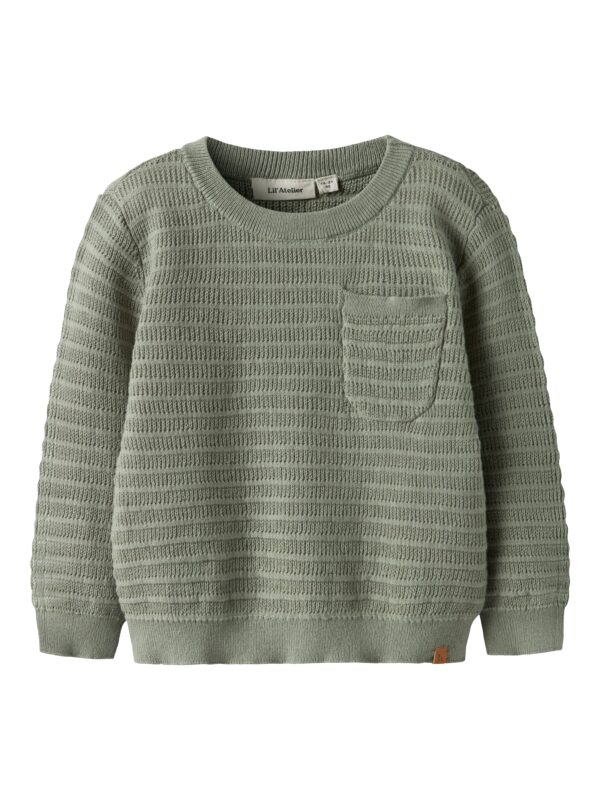 Lil Atelier Thunder LS Knit - Seagrass - 92 cm Lil Atelier Thunder LS Knit - Seagrass - 92 cm