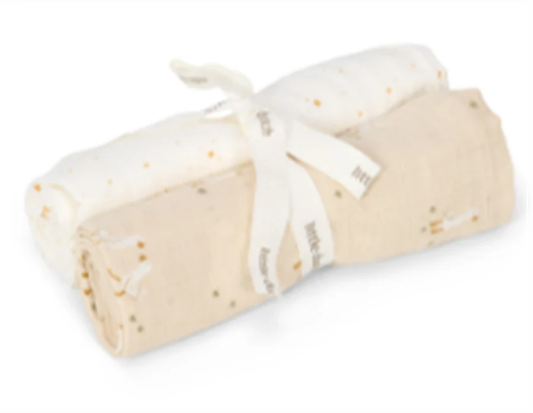 Little Dutch - Stofbleer 2 Pak Muslin 70x70 - Little Goose