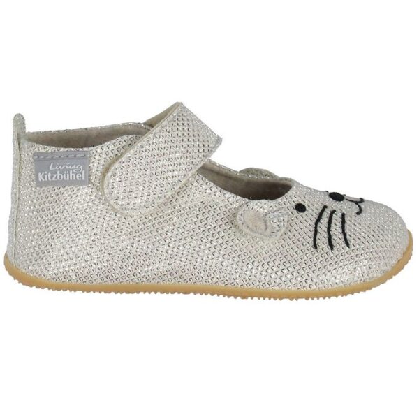 Living Kitzbühel Ballerina Hjemmesko - Sølv Glimmer m. Mus