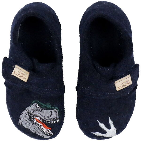 Living Kitzbühel Hjemmesko - Uld - Nachtblau m. T-rex
