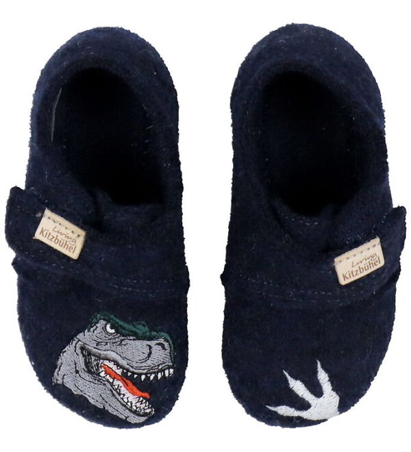 Living Kitzbühel Hjemmesko - Uld - Nachtblau m. T-rex