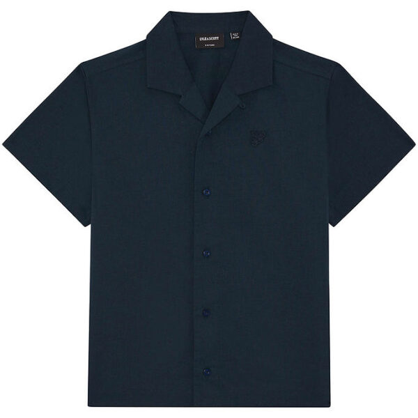 Lyle & Scott Skjorte - Bomuld/Hør - Dark Navy