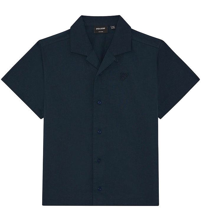 Lyle & Scott Skjorte - Bomuld/Hør - Dark Navy