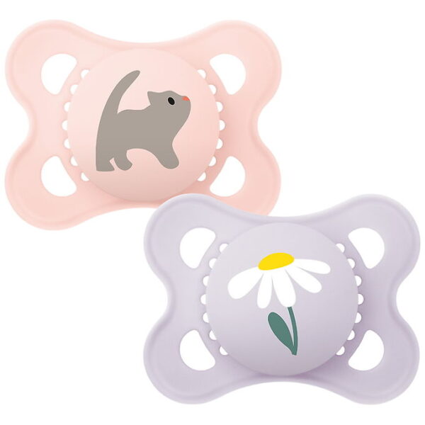 MAM Sutter - Original - 2-pak - 0-6 mdr - Rosa/Lyslilla m. Print MAM Sutter - Original - 2-pak - 0-6 mdr - Rosa/Lyslilla m. Print