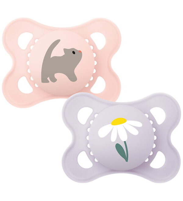 MAM Sutter - Original - 2-pak - 0-6 mdr - Rosa/Lyslilla m. Print