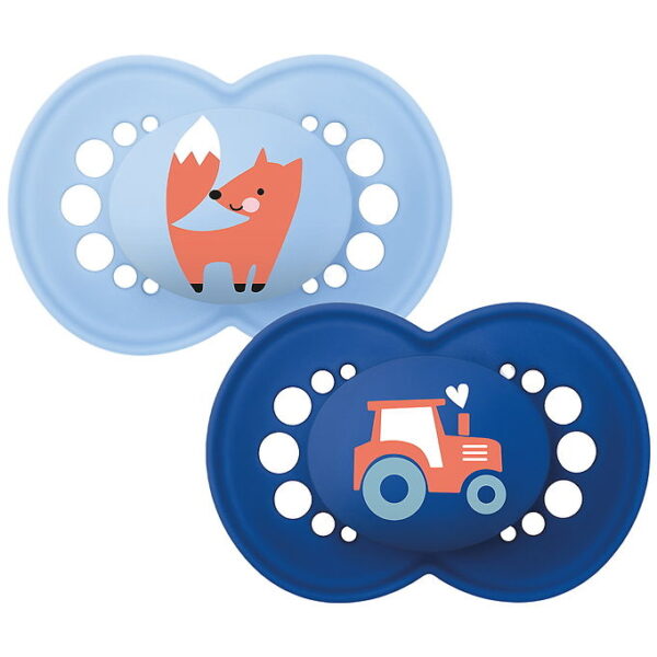 MAM Sutter - Original - 2-pak - 16-36 mdr - Lyseblå/Mørkeblå m.