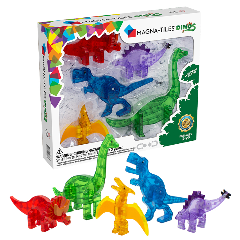 Magna-Tiles | Dinosaurer, 5 stk