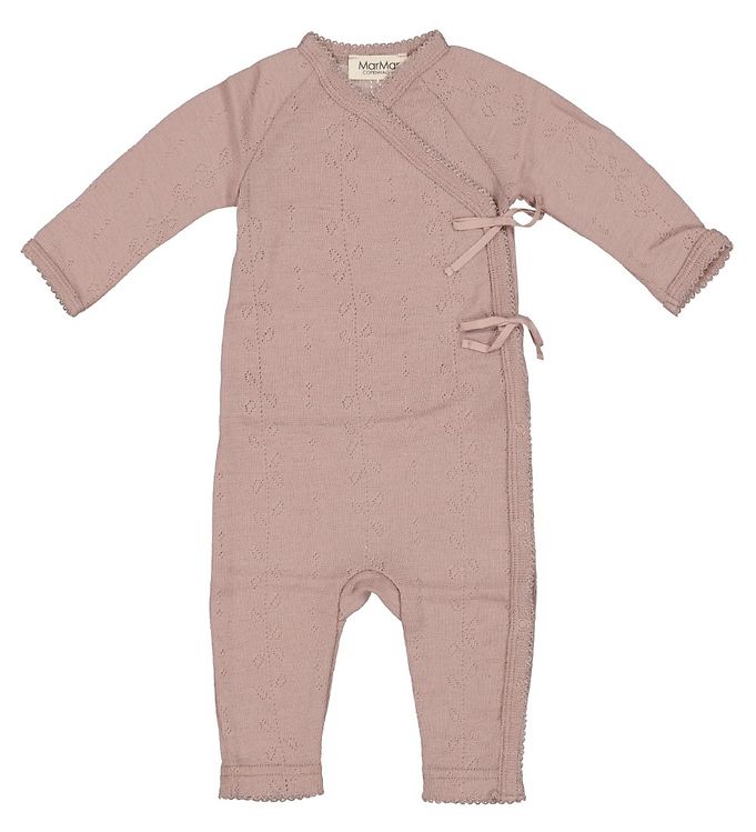 MarMar Slå-om Heldragt - Uld - Pointelle - Rula - Burnt Rosa MarMar Slå-om Heldragt - Uld - Pointelle - Rula - Burnt Rosa