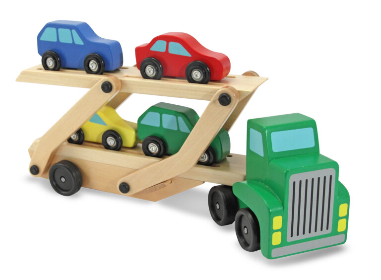Melissa & Doug | Biltransporter med 4 biler