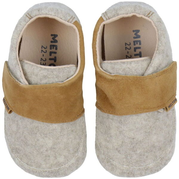 Melton Hjemmesko - Beige Melange Melton Hjemmesko - Beige Melange