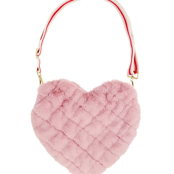 Meri Meri Taske - Plush - Hjerte - Rosa